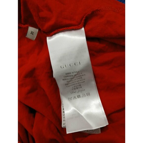 Gucci mens MODERN FUTURE red blue graphic tshirt short sleeve - Picture 7 of 9